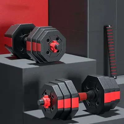 Sekizgen Ayarlanabilir Dambıl Seti, Halter ve Kettlebell Dahil