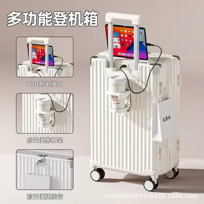 20-Inch Carry-On Suitcase with Combination Lock, Large Capacity - 8