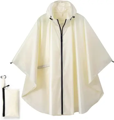 Yağmurluk pelerinli yetişkin unisex polka puantiyeli su geçirmez - 12