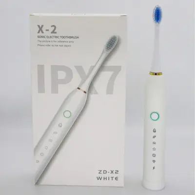 Adult electric toothbrush, sonic, soft bristles, rechargeable