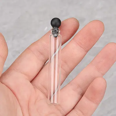 B016-0.5ml 1ml 2ml 3ml parfüm esansiyel yağ örnek dağıtım şişesi örnek cam şişe test tüpü deneme şişesi kapakları - 10