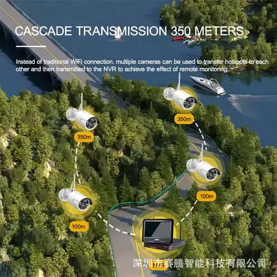 4/8 kanallı kablosuz 10 inç kamera iç ve dış mekan gözetim NVR seti kızılötesi gece görüş kamerası görsel 4G akıllı