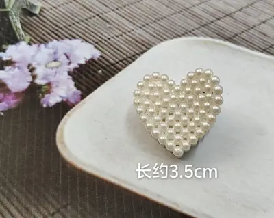 Wholesale Large Shark Clip Hair Accessories Pearl Hair Clips High-End Ponytail Clips Hair Clips Peach Heart Small Claw Clips Hat Accessories - 9
