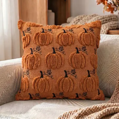 Halloween Pillow Cover Wholesale New Pumpkin Pillow Cover Custom Amazon Thanksgiving Sofa Decoration Cushion Cover - 11