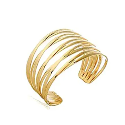 Cross-border bestselling European and American style exaggerated metal cutting pattern iron bracelet set personalized wire bracelet - 10