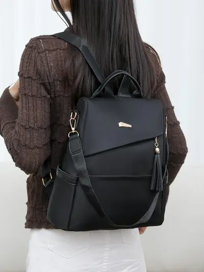 Damen Rucksack, Oxford-Stoff, lässig Pendler, schlichtes Design