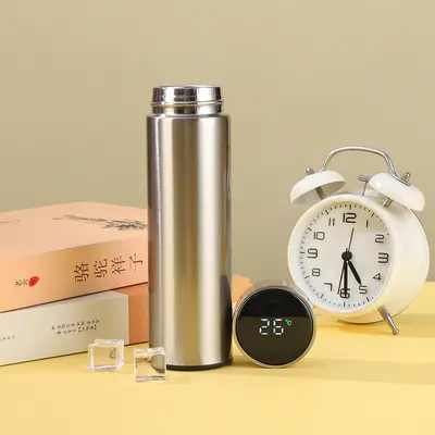 Akıllı Sıcaklık Göstergeli Paslanmaz Çelik Termos Bardak, 500 ml, Araç İçi - 13