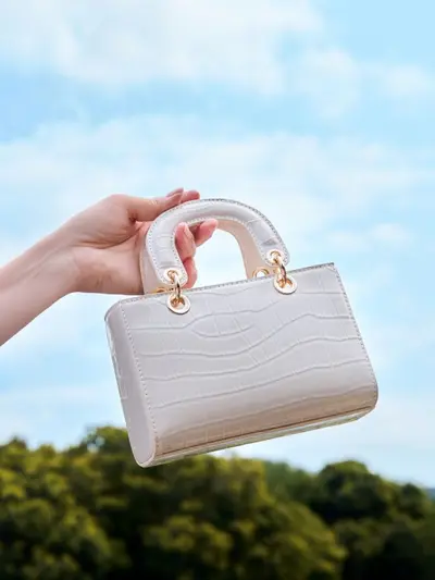 Damen-Diana-Tasche aus echtem Leder, Umhängetasche - 1