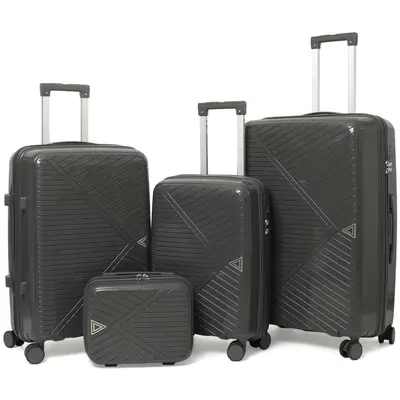 Ultra Lightweight PP Suitcase Set with Combination Lock and Zipper - 8