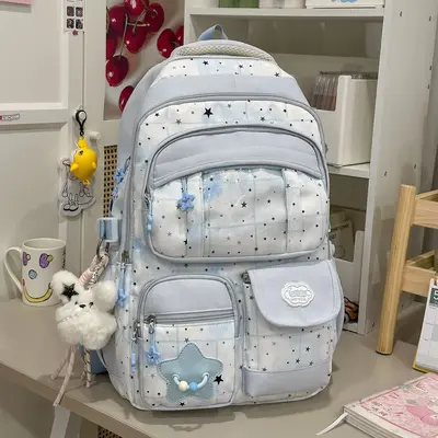Lightweight Large Capacity School Backpack for Grades 5-6 - 6