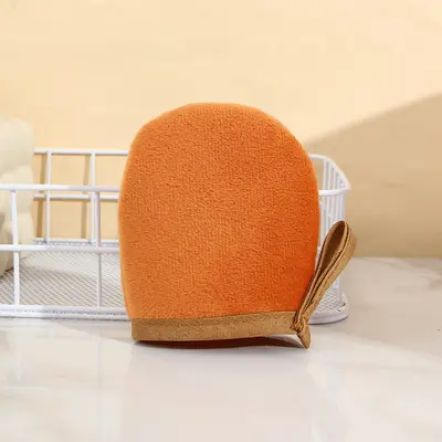 Bronzlaştırıcı yağın hızlı uygulanması için vücut losyonu eldivenleri, tembel masaj SPA için flok eldivenler, esansiyel yağlı bronzlaştırıcı eldivenler. - 10