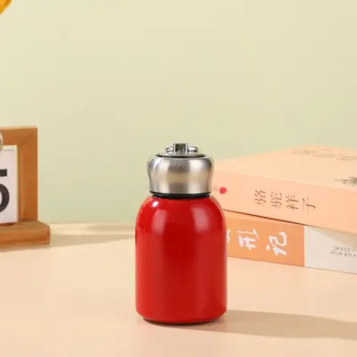 Mini Thermos Cup with Pull Ring, Pocket Size, Simple and Stylish Design - 10