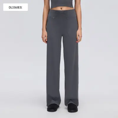 Damen Yogahose mit hohem Bund, gerades Bein, Elastischer Bund, Lockere Passform, DL336 - 13