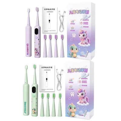 Children's Electric Toothbrush Ages 3-12, Smart Reminder, Soft Bristles, Rechargeable - 5