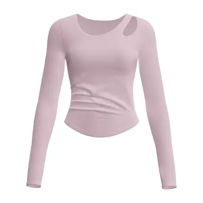 Damen Langarm-Pilatesoberteil, schulterfrei mit Cut-outs, Herbst/Winter