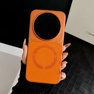 Xiaomi 17 Ultra lychee texture magnetic case, compatible with Redmi K100 Pro, hard PC cove - 7