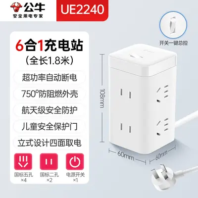 Bull vertikale Steckdose, USB 15W Schnellladevorgang