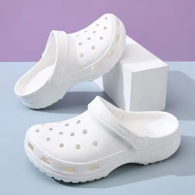 Cross Hole Shoes Flat Beach Sandals Star Classic Style Men's Women's Non-Slip Slides Raptor