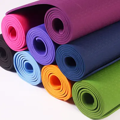 TPE-Yogamatte, 6 mm dick, geruchlos, einfarbig oder zweifarbig, LOGO-Aufdruck möglich - 5