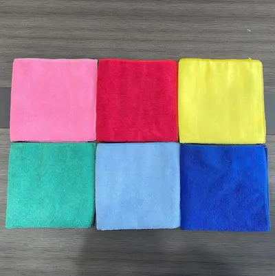 Factory Direct Sale Ultra-Fine Microfiber Warp Knitted Towel Non-Shedding Non-Fading Soft Car Washing Kitchen Cleaning Cloth