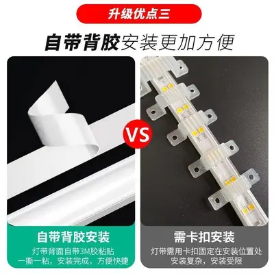 LED süper parlak şerit ışık kendinden yapışkanlı şerit ışık 220V sürücüsüz yüksek voltaj su geçirmez cob ev salonu tavan doğrusal yumuşak ışık şeridi