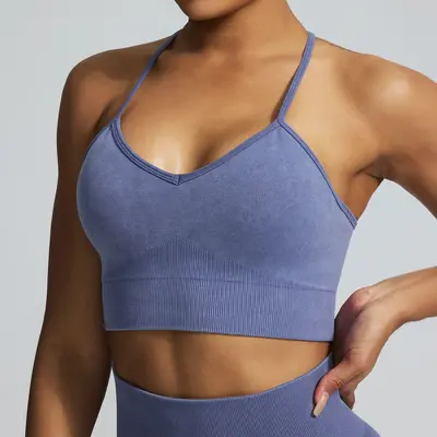 Damen-Sportset, nahtlos, hoher Bund, sandgewaschen - 9