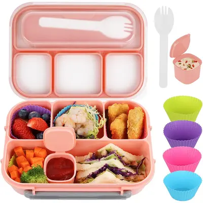 Mikrowellengeeignete Kunststoff-Lunchbox, unterteilt, 16-teilig - 12
