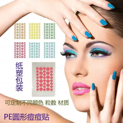 Farbige runde Hydrokolloid-Pickelpflaster PE, Make-up-Abdeckung