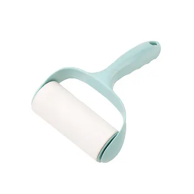 Lint roller drum, tear-off adhesive