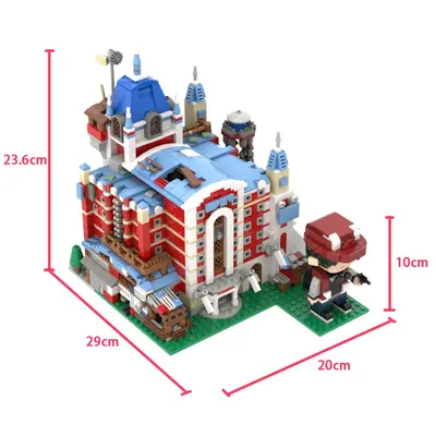 Yeni Model Özelleştirilebilir Çizgi Film Figürlü Çocuk Eğitici Montajlı İnşaat Sahnesi Küçük Parçacıklı Lego Oyuncak Özelleştirme - 6