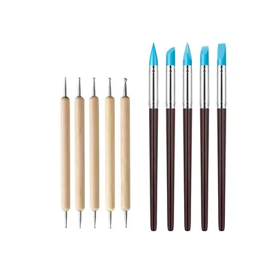 Holz-Punktierstift-Set 15-teilig, doppelseitig, für Nagelkunst