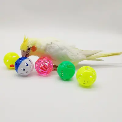 Bell Cat Toy Ball with Chew-Resistant Design for Parrots and Birds - 3