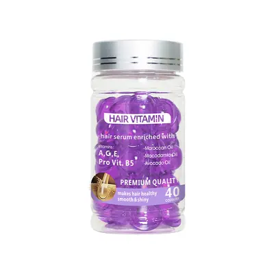 河南工厂定制跨境外贸款HAIR VITAMIN维生素免洗精华护发精油胶囊