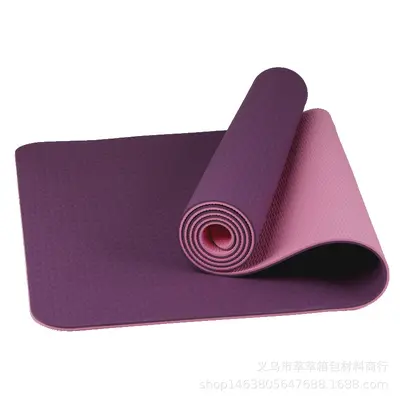 6mm Double-Layer TPE Yoga Mat, Two-Color Fitness Exercise Mat - 2