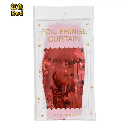 1x2 m Shiny Gold Tassel Party Backdrop Rain Curtain - 7