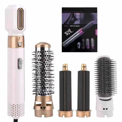 5-in-1 Hot Air Hair Dryer Brush with Auto Hair Suction, Bladeless - 8