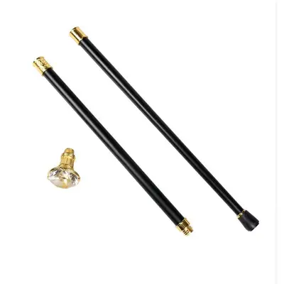 Elegant British-Style Gentleman Cane with Diamond Crystal Handle - 8