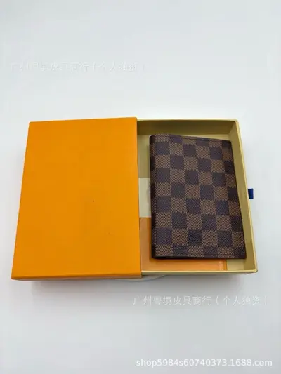 Pasaport cüzdanı vintage monogram çok kartlı belge organizer