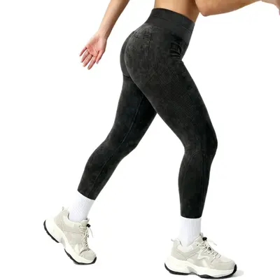 Seamless High-Waist Butt-Lifting Yoga Leggings, Sand-Washed - 6