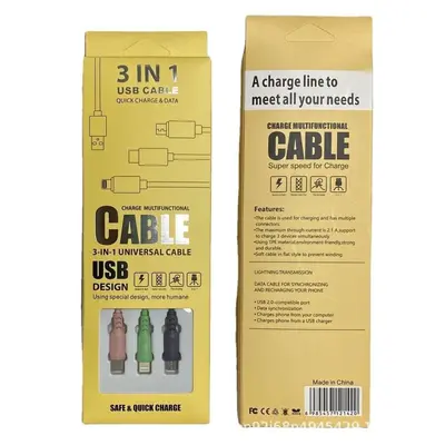Liquid silicone data cable three-in-one fast charging one-to-three original charging cable dual Apple type-c suitable for Android - 4
