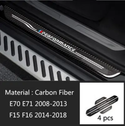 BMW 1, 3, 5 Serisi ve X1, X3, X4 için Karbon Fiber Kapı Eşiği Koruyucu Şerit - 12