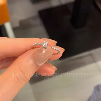Zircon stone minimalist ring for women, stackable design - 10