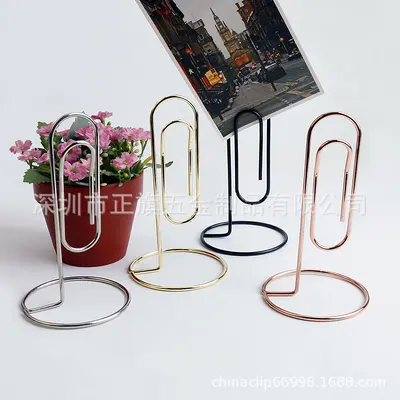 Metall-Visitenkartenhalter 130/180, Rosegold und Schwarz, Notizklammer