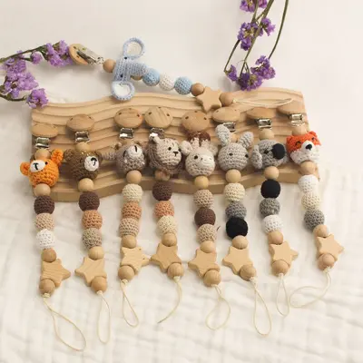 Cartoon Animal Silicone Pacifier Chain and Teether - 3