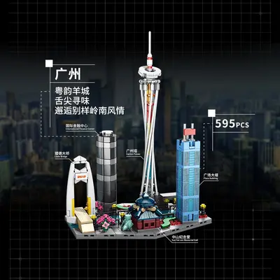 Lele Brüder China-Stadt-Skyline Bausteine-Set - 4