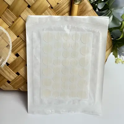 Invisible Hydrocolloid Acne Patches, Concealing, Transparent Round, Portable Pack - 9