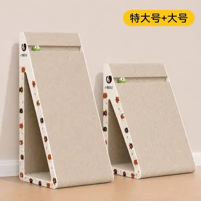 Cat scratch board, white cardboard, extra-large, corrugated - 11