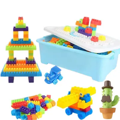 Large Particle Plastic Building Blocks, Loose Bulk Children's Toy