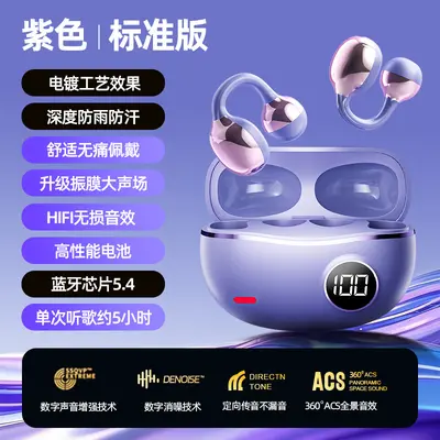 M91 clip-on earbuds with digital display and long battery life