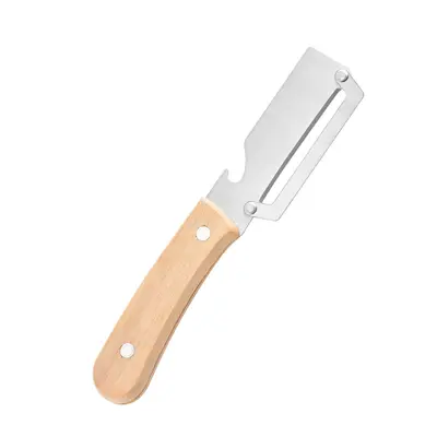 Multifunctional kitchen vegetable slicer and peeler wooden handle - 8